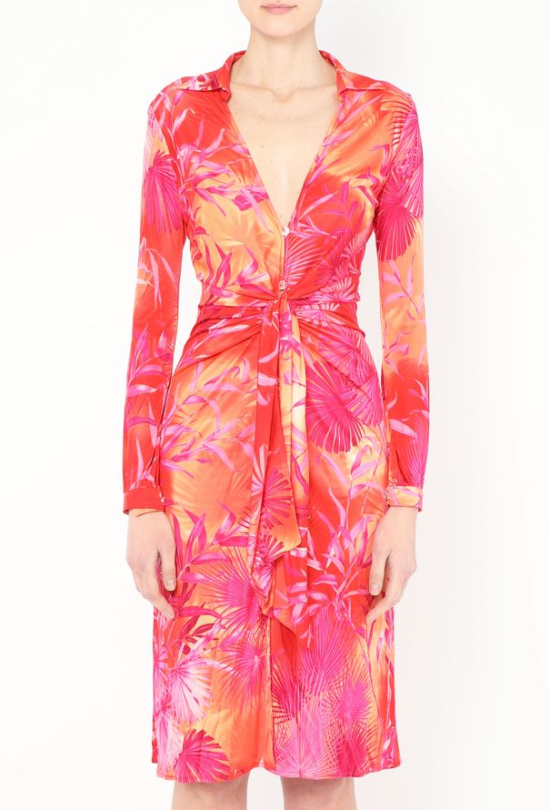 Gianni Versace ICONIC S/S 2000 Plunging Jungle Dress - 3