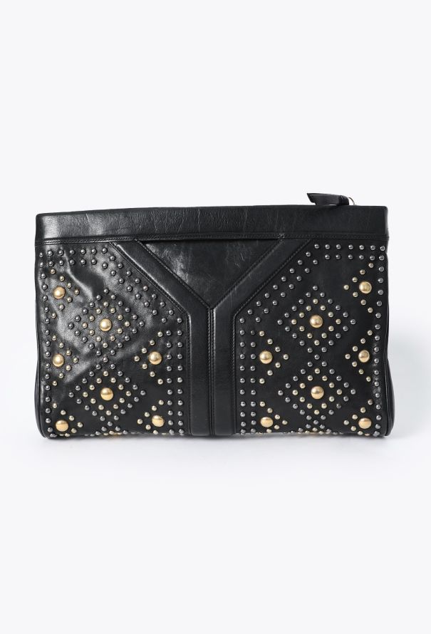 Saint Laurent 2010 Studded Leather Clutch - 4
