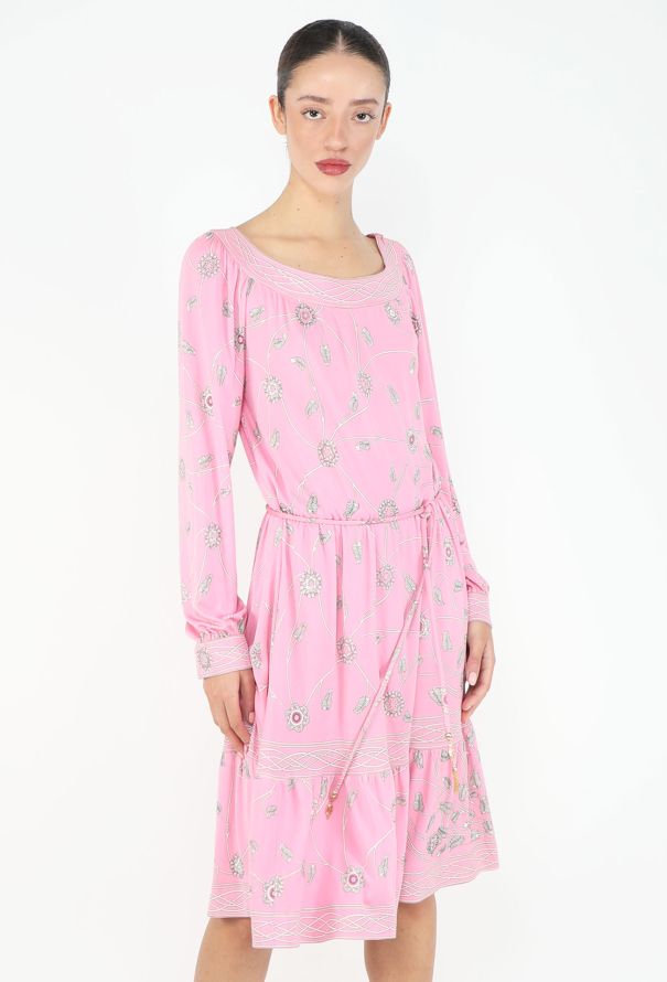 Emilio Pucci '70s Floral Printed Silk Dress - 1