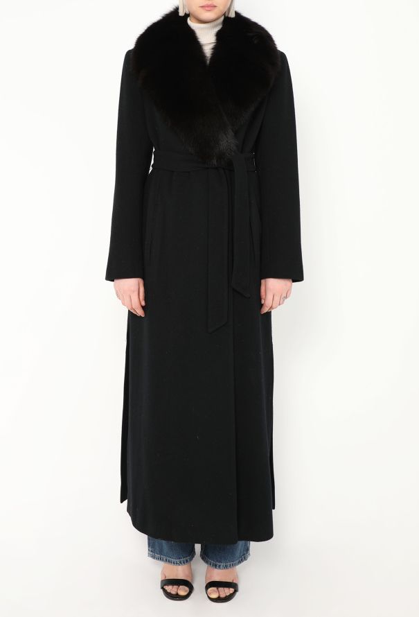 Jean Paul Gaultier Early '90s Belted Fox Fur Trim Coat - 5