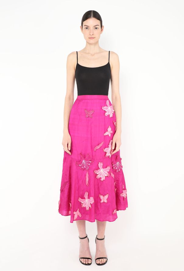 Thea Porter RARE Couture 1973 Silk Appliquée Ensemble - 2