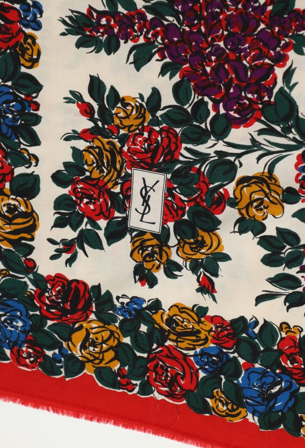 Saint Laurent Late '70s Russian Floral Print Scarf - 2