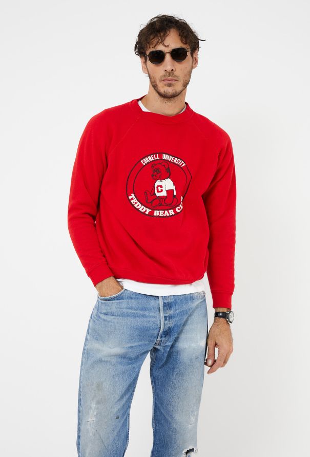 Men's Vintage Rare '80s Cornell Teddy Club Sweatshirt - 1