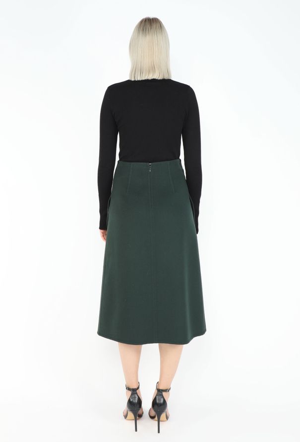 Céline Pleated Trompe l'Œil Skirt - 4