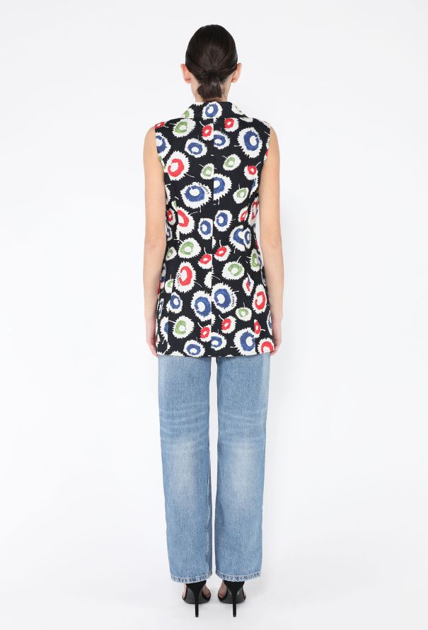 Chanel 1997 Floral Printed Linen Vest - 4