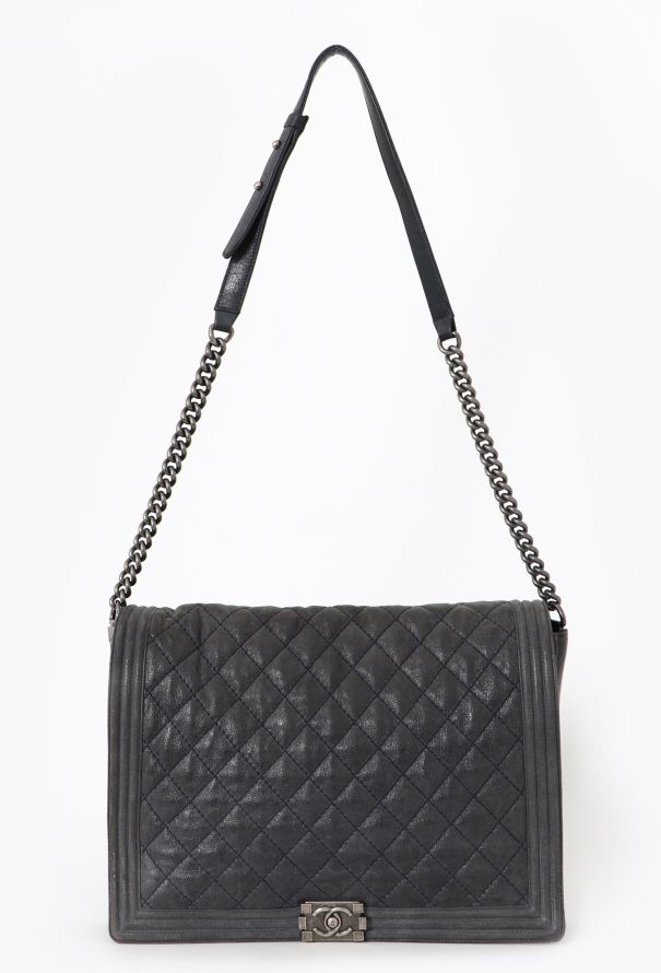 Chanel Navy Maxi Boy Bag - 1