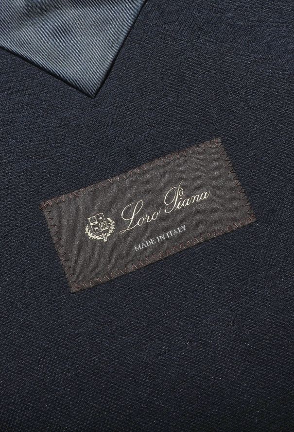 Loro Piana Navy Grain de Poudre Blazer - 4