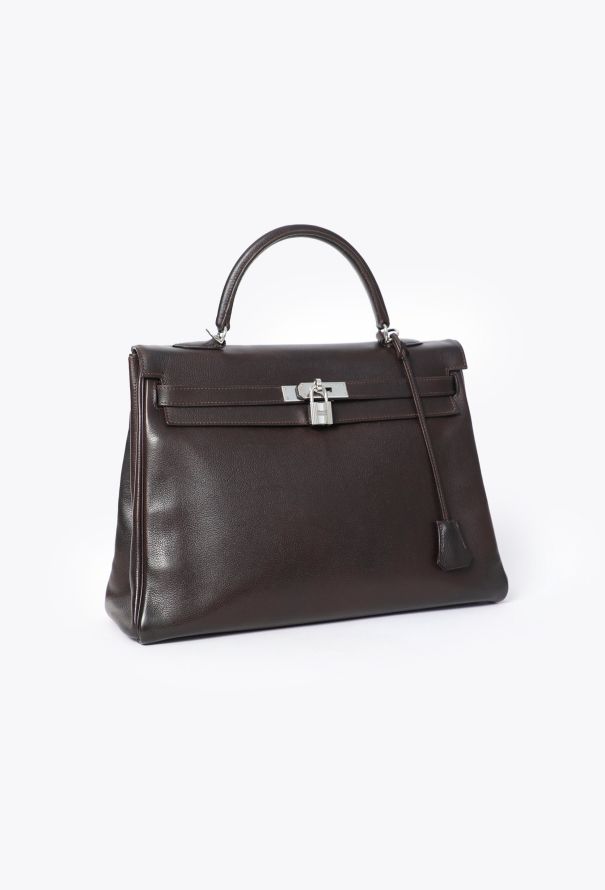 Hermès Evergrain Ébène Kelly Retourné 35 - 5