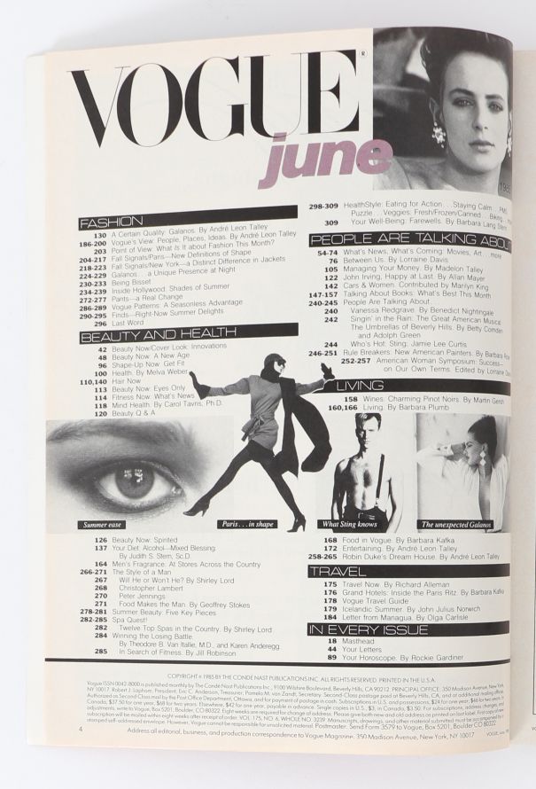 VOGUE US '80s Richard Avedon Cover Set - 4 VOGUE US '80s Richard Avedon Cover Set - 4