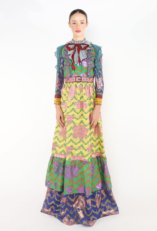 Gucci COLLECTOR S/S 2016 Trompe L'œil Brocade Gown - 3