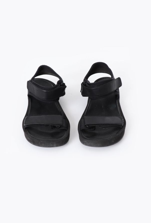 The Row 2020 Leather Hook-and-Loop Sandals - 4 The Row 2020 Leather Hook-and-Loop Sandals - 4