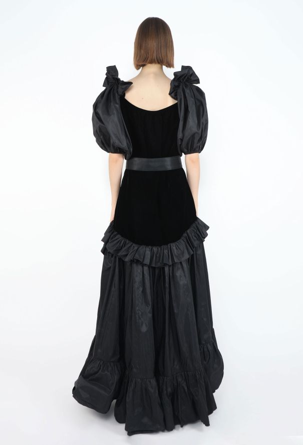 Saint Laurent Collector F/W 1982 Taffeta Velvet Gown - 6