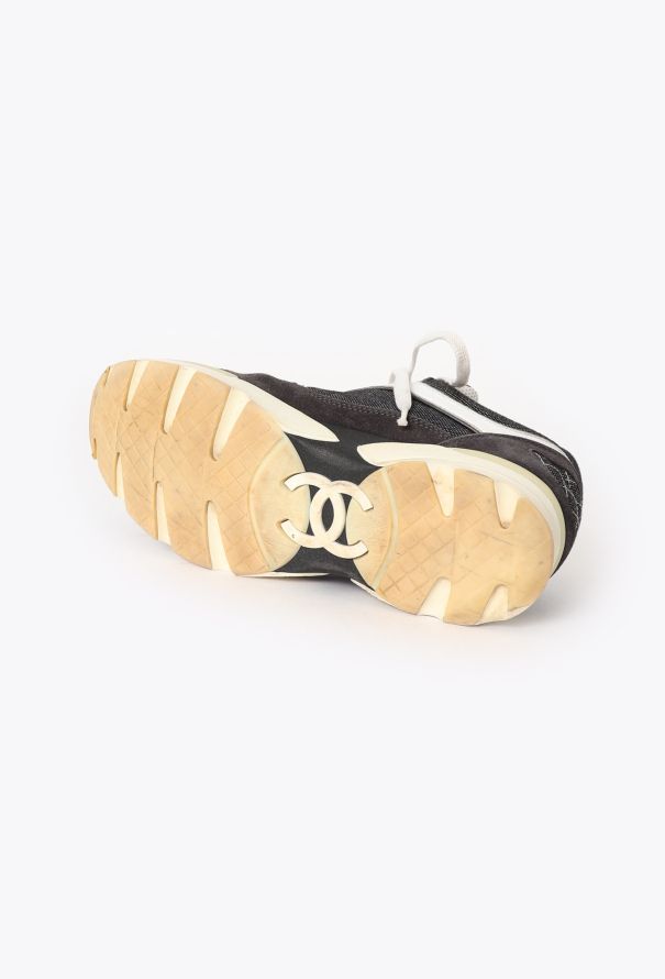 Chanel Panelled Suede 'CC' Sneakers - 5