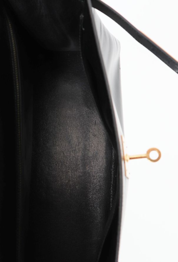 Hermès '70s Black Box Kelly 32 Retourné - 14 Hermès '70s Black Box Kelly 32 Retourné - 14