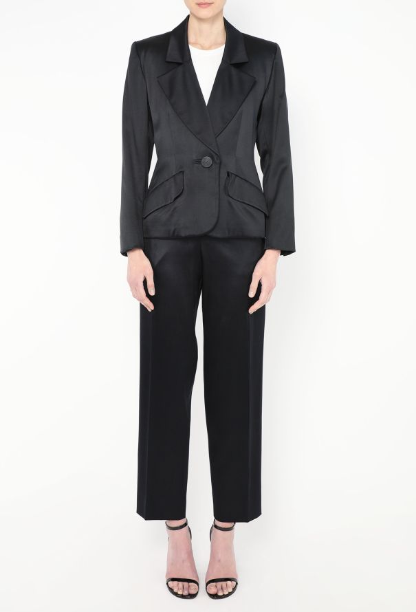 Saint Laurent Vintage Tailored Charmeuse Suit - 4