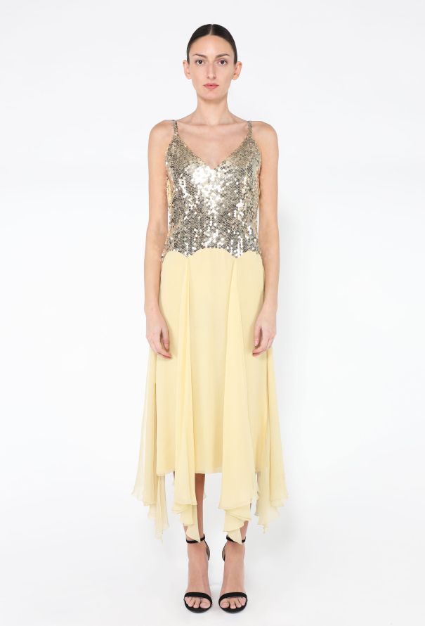 '70s Jean Patou Sequin Chiffon Ensemble - 2