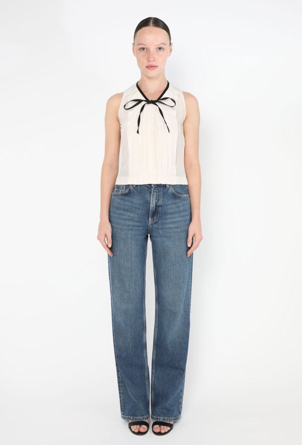 Chanel Ruffled Silk Lavallière Blouse - 3