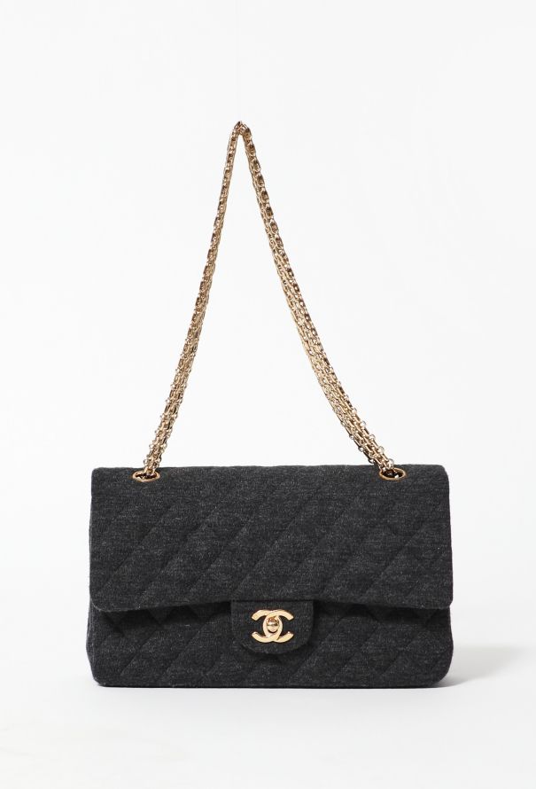 Chanel Black Quilted Jersey Fabric Mini VIP Bag