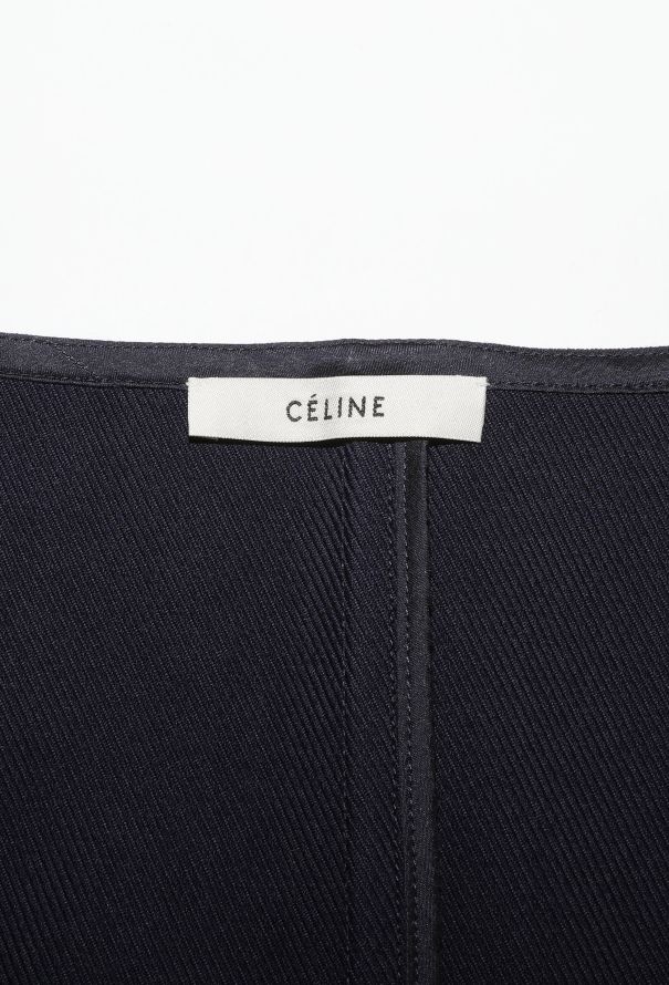 Céline F/W 2014 Navy Wrap Skirt - 6