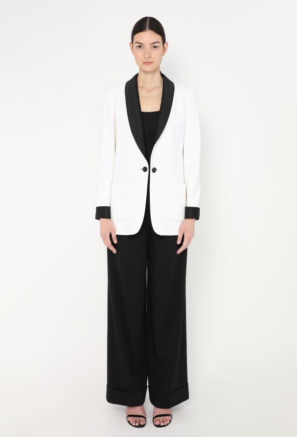 Chanel Resort 2017 Bicolor Smoking Blazer - 3