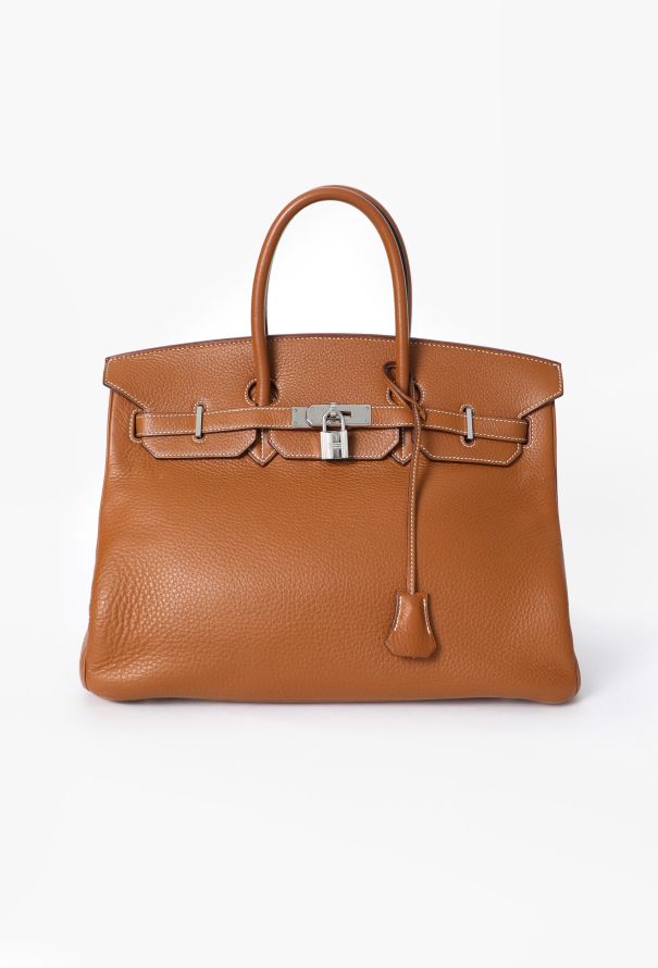 Hermès Gold Taurillon Clémence Birkin 35 - 1 Hermès Gold Taurillon Clémence Birkin 35 - 1