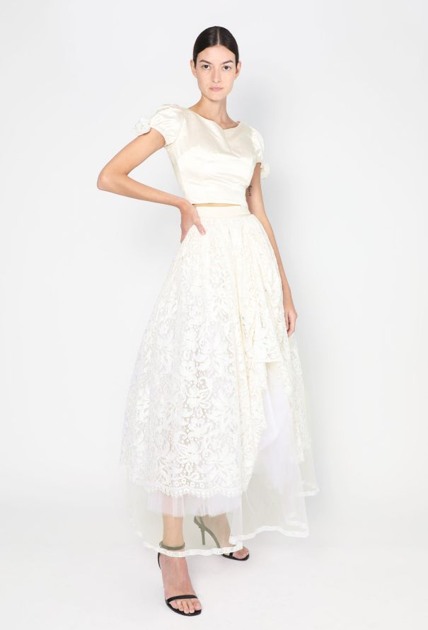 Dolce & Gabbana STUNNING Vintage Silk Lace Bridal Dress - 4