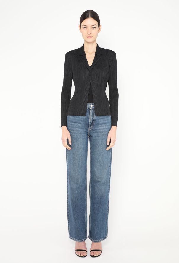 PLEATS PLEASE 幾何学模様 ジッパー付きジャケット Pleats Please Zip-up Jacket – Front General Store