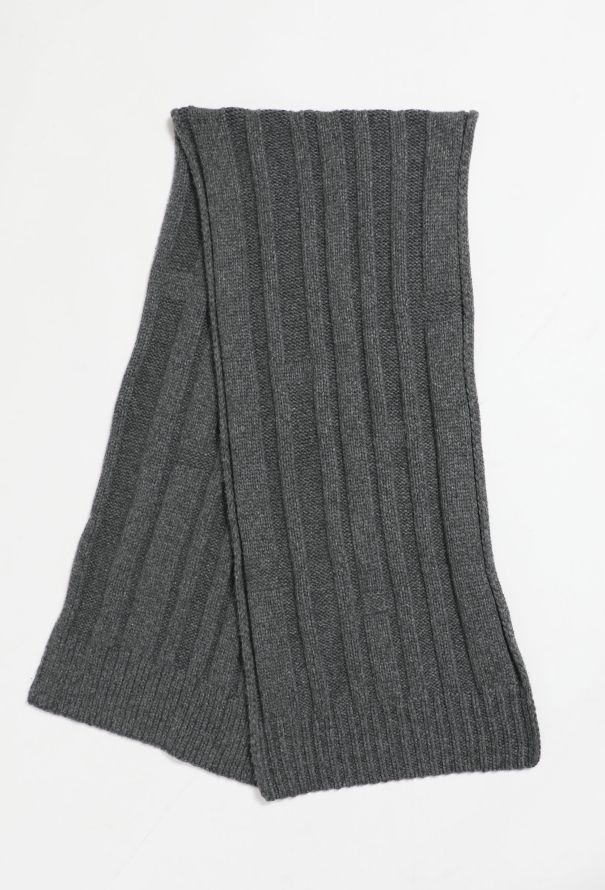 HERMES/Margiela cashmere knit muffler-