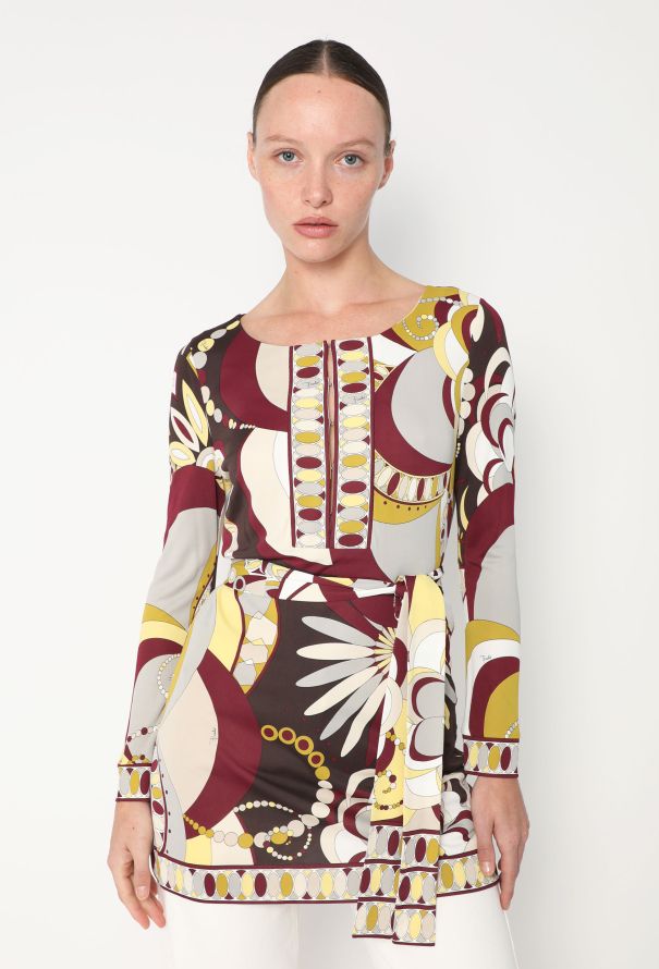 Emilio Pucci Belted Graphic Tunic - 1