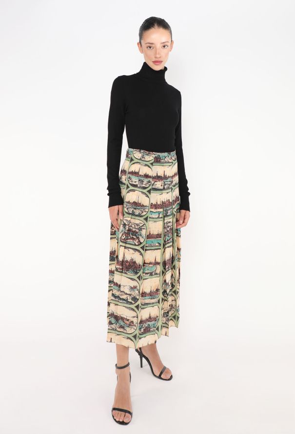 Gucci F/W 2016 Venetian Silk Skirt - 1