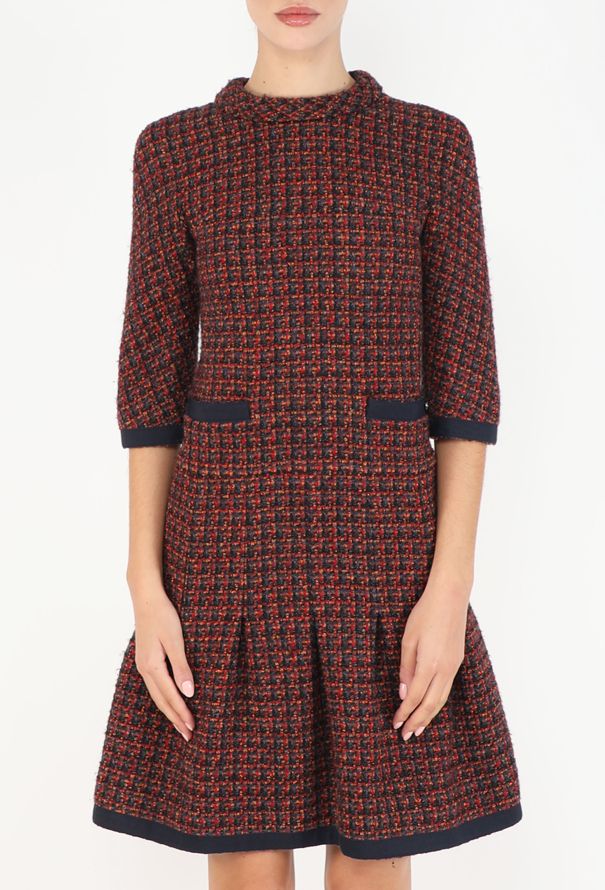 Chanel F/W 2015 Pleated Tweed Dress - 3