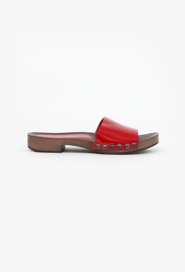 Miu Miu S/S 2025 Patent Clog Mules - 1