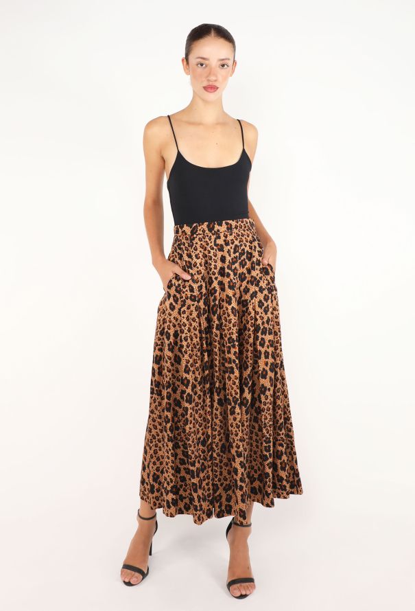 Saint Laurent Leopard Pleated Skirt, F/W 1992 - 4
