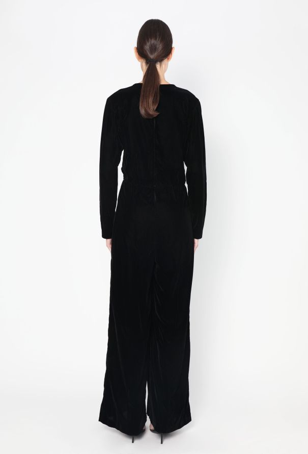 Velvet Wrap Jumpsuit - 4 Velvet Wrap Jumpsuit - 4