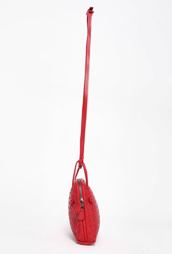 Bottega Veneta Red Intrecciato Nodini Crossbody Bag - 4 Bottega Veneta Red Intrecciato Nodini Crossbody Bag - 4