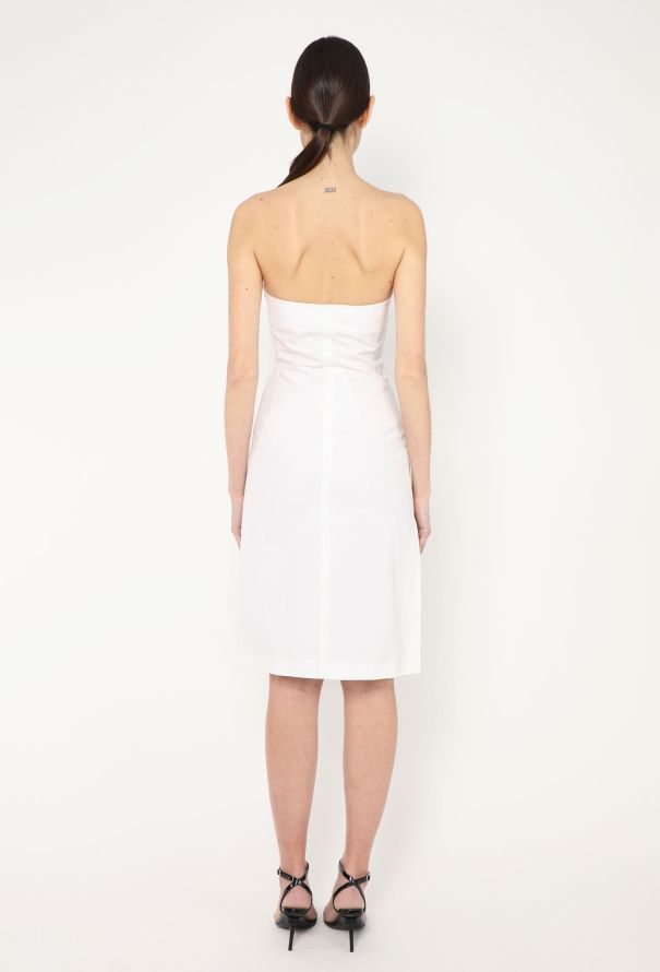 Jil Sander Rare 1991 Bustier Poplin Dress - 4