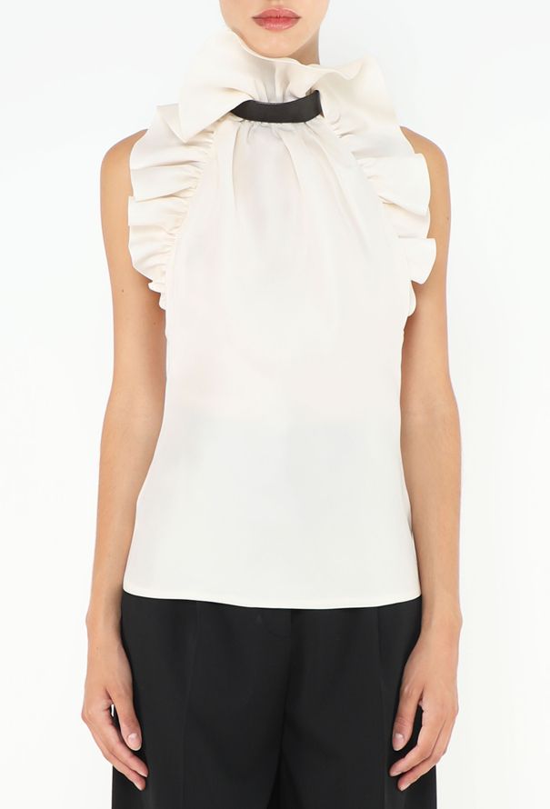 Gucci F/W 2000 Ruffled Halter Blouse - 4