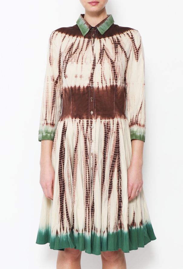 Prada Campaign S/S 2004 Tie-Dye Shirt Dress - 3