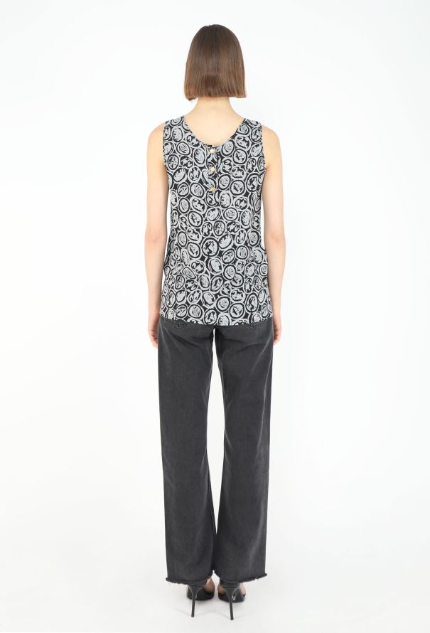 Chanel Late '80s Emblem Silk Blouse - 3
