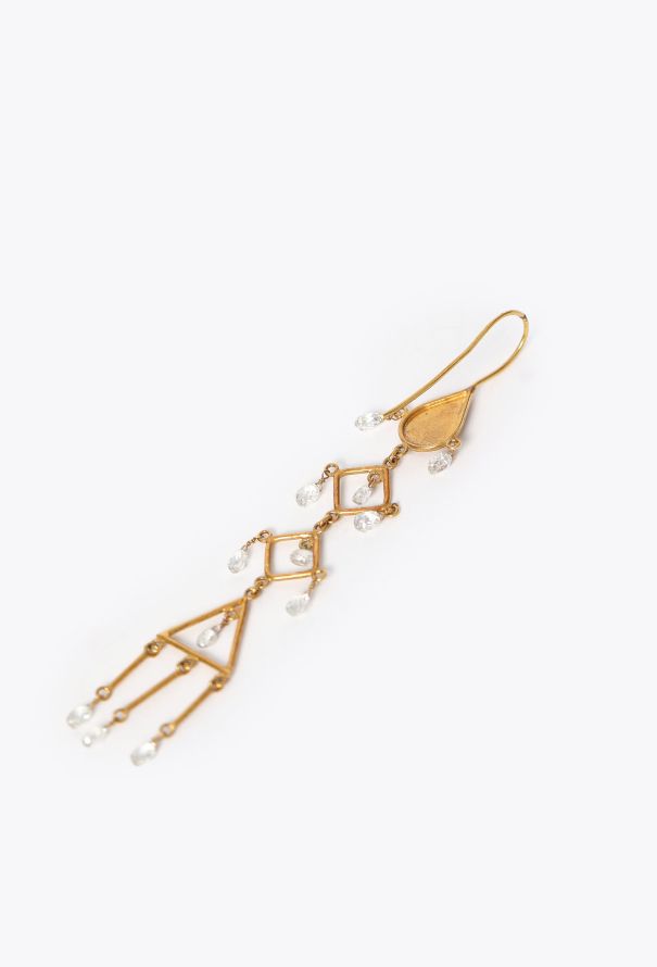 Modern Fine Jewelry Ornate 18K Gold Chandelier Briolette Diamond Earrings - 6