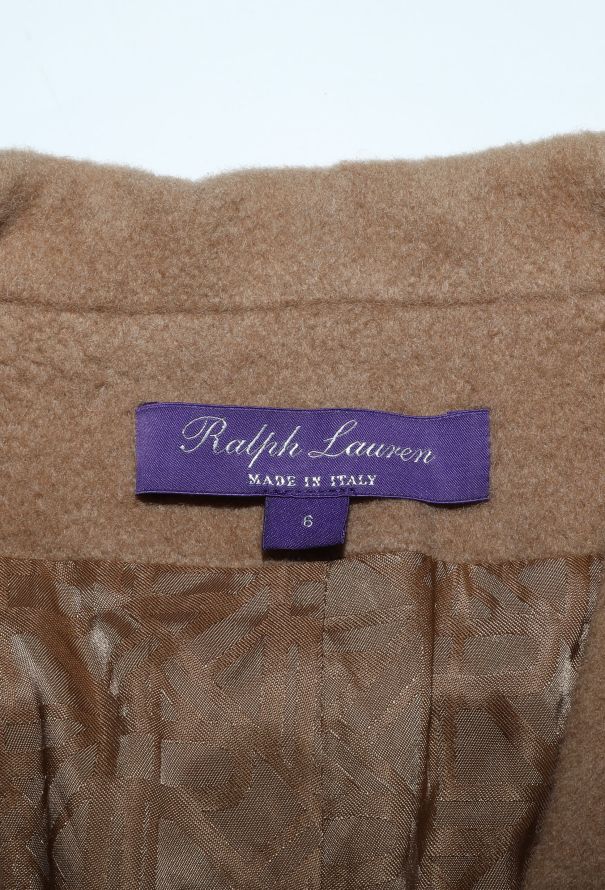 Ralph Lauren Tailored Camel Wool Coat - 6
