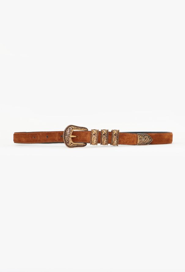 Saint Laurent S/S 2014 Suede Cowboy Belt - 1