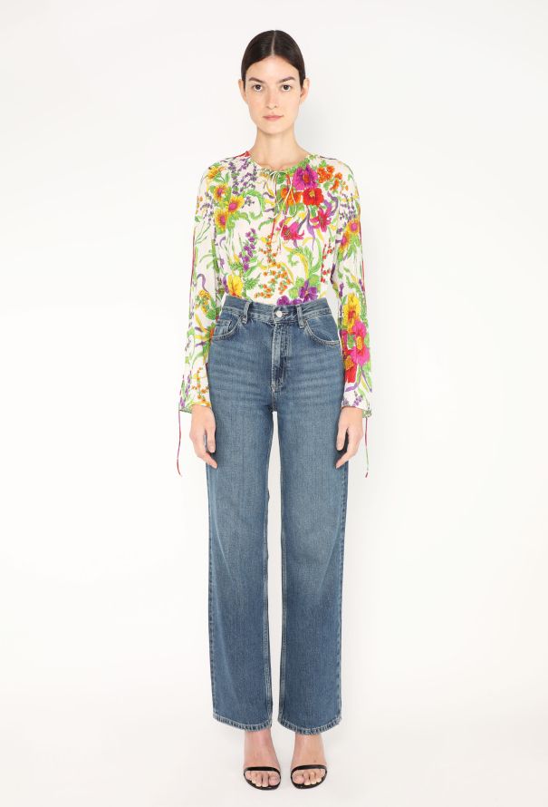 Balenciaga Pre-Fall 2017 Floral Chiffon Blouse - 3