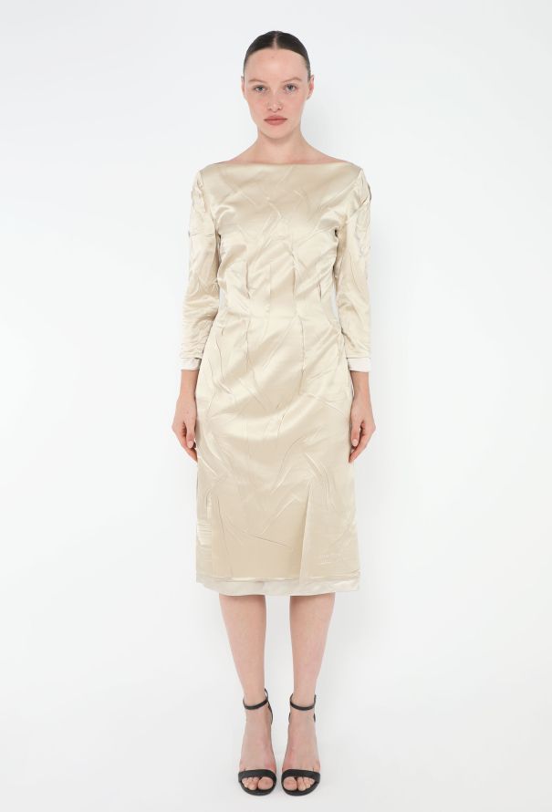 Miu Miu F/W 2024 Textured Charmeuse Dress - 1