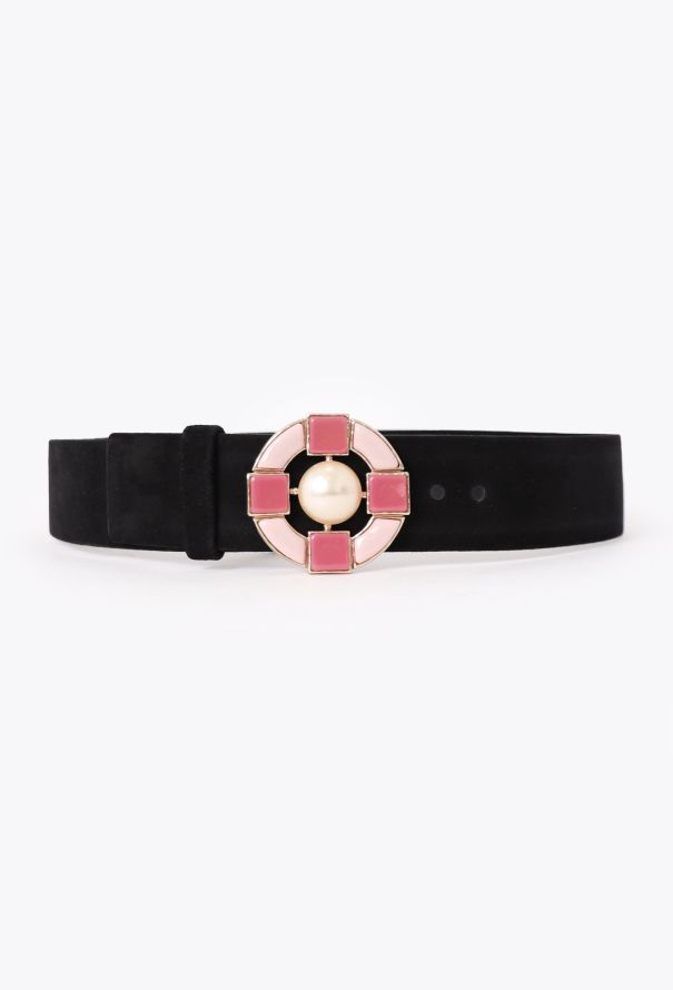 Chanel F/W 2009 Gripoix Suede Belt - 1