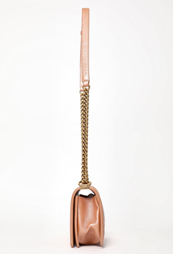 Chanel Rose Gold Medium Boy Bag - 5 Chanel Rose Gold Medium Boy Bag - 5