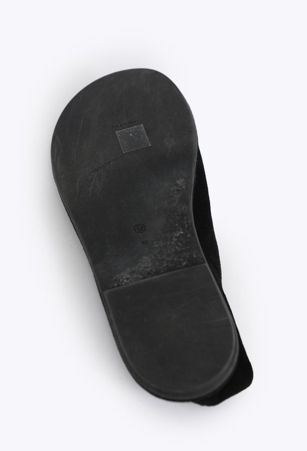 The Row 2023 Black Suede Canal Shoe - 5