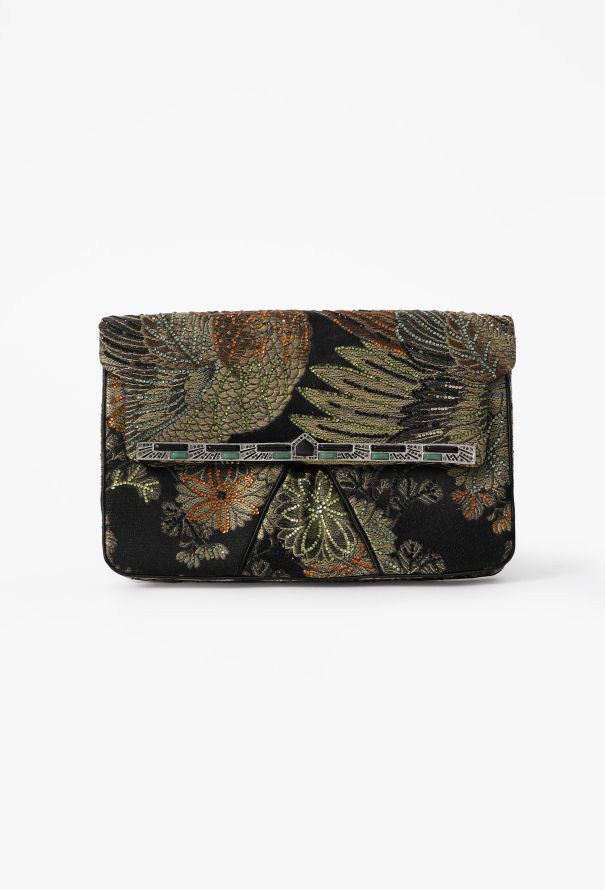Judith Leiber Vintage Embellished Tropical Clutch - 1