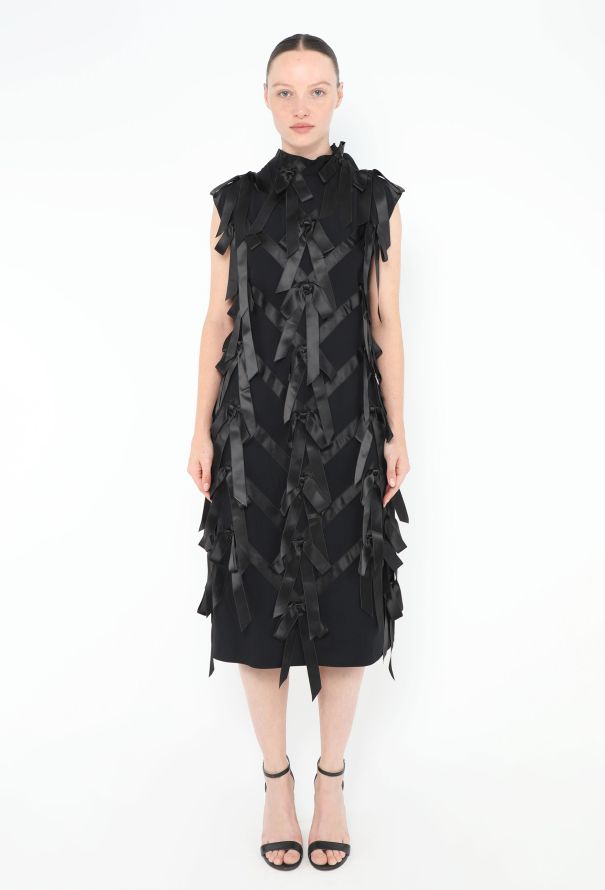Prada F/W 2024 Ribbon Appliqué Dress - 1