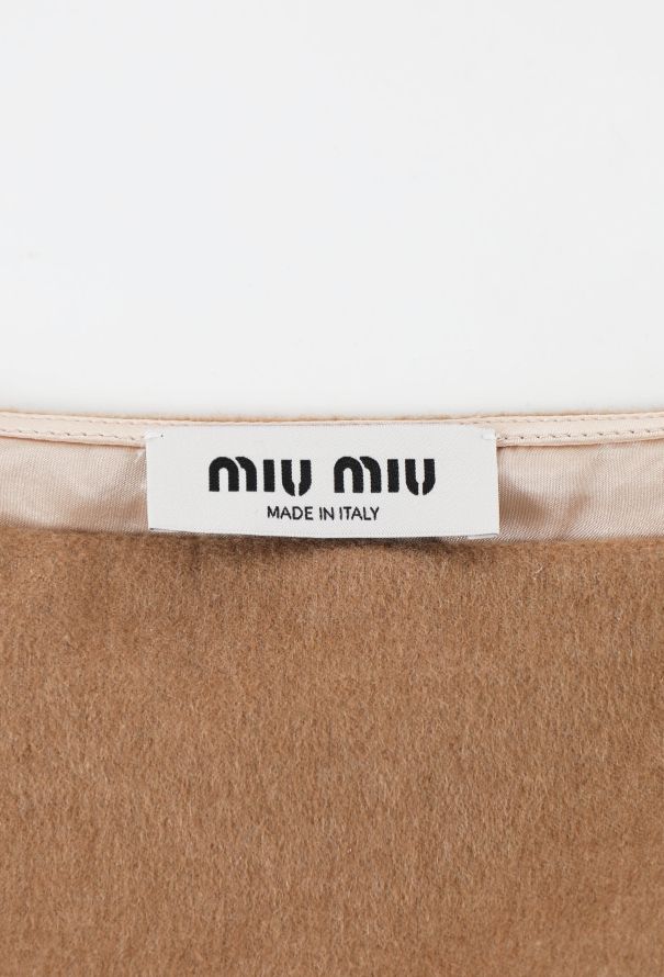 Miu Miu S/S 2022 Camel Mini Skirt - 6